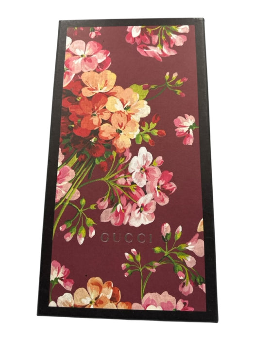 Gucci Shoe Size 38 Pink, Green, Brown Coated Canvas Leather trim Floral Flats Pink, Green, Brown / 38