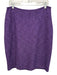 St John Size 10 Purple Wool Blend Chevron Side Zip Knee length Skirt Purple / 10