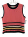 St John Sport Essentials Size M Pink, Black, Yellow Wool Blend Stripe Sweater Pink, Black, Yellow / M