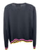 St John Sport Size L Black, Purple, Yellow Wool Blend Gold Tone Buttons Cardigan Black, Purple, Yellow / L