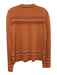 St John Sport Size M Orange & cream Wool Blend Open Knit Accent Zip Cardigan Orange & cream / M