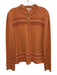 St John Sport Size M Orange & cream Wool Blend Open Knit Accent Zip Cardigan Orange & cream / M