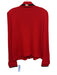 St John Sport Size S Red & Black Wool Blend Cable Knit Detail Collar Cardigan Red & Black / S