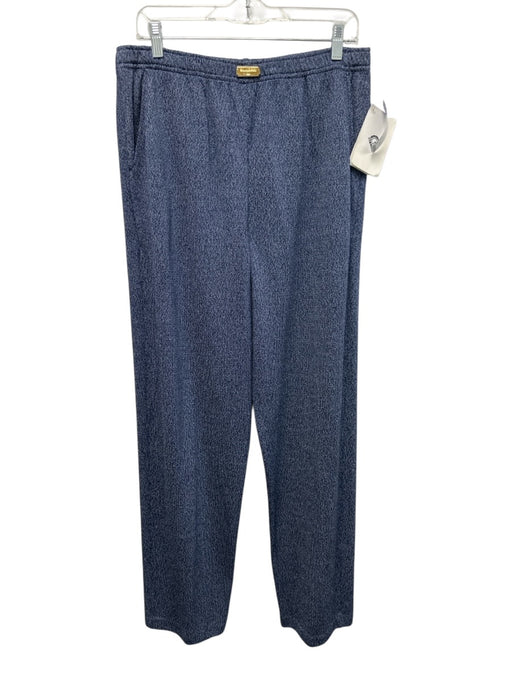 St John Sport Size L Blue Wool Blend Marled Gold Tone Hardware Pants Blue / L