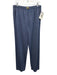 St John Sport Size L Blue Wool Blend Marled Gold Tone Hardware Pants Blue / L