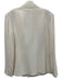 St. John Size 10 Cream Triacetate Blend Single Breasted Flap Pockets Jacket Cream / 10