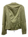 St John Sport Size L Sage green Cotton Blend Stitch Detail Mock Neck Jacket Sage green / L