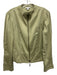 St John Sport Size L Sage green Cotton Blend Stitch Detail Mock Neck Jacket Sage green / L