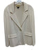 St John Jeans Size 12 Cream Wool Blend Knit Single Breasted Blazer Jacket Cream / 12