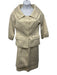 Dana Buchman Size 8/10 Champagne Gold Polyester Blend Shimmer Puckered Skirt Set Champagne Gold / 8/10