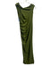 NBD Size S Moss Green Polyester Blend Off Shoulder Twist Strap Ruched Dress Moss Green / S