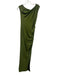 NBD Size S Moss Green Polyester Blend Off Shoulder Twist Strap Ruched Dress Moss Green / S
