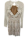 Adelyn Rae Size XS White & Beige Polyester Lace Overlay Long Sleeve Dress White & Beige / XS