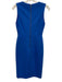 Alice + Olivia Size 0 Blue Acetate Blend Sleeveless V Neck Paneled Dress Blue / 0