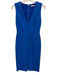 Alice + Olivia Size 0 Blue Acetate Blend Sleeveless V Neck Paneled Dress Blue / 0
