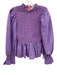 Hyacinth House Size S Blue & Pink Cotton Blend Gingham Long Balloon Sleeve Top Blue & Pink / S