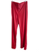Alice + Olivia Size 8 Red Polyurethane Faux Leather High Rise Zip Fly Pants Red / 8