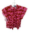 Crosby Size XS Rust & Pink Cotton Blend Short Sleeve dots Pleated Top Rust & Pink / XS