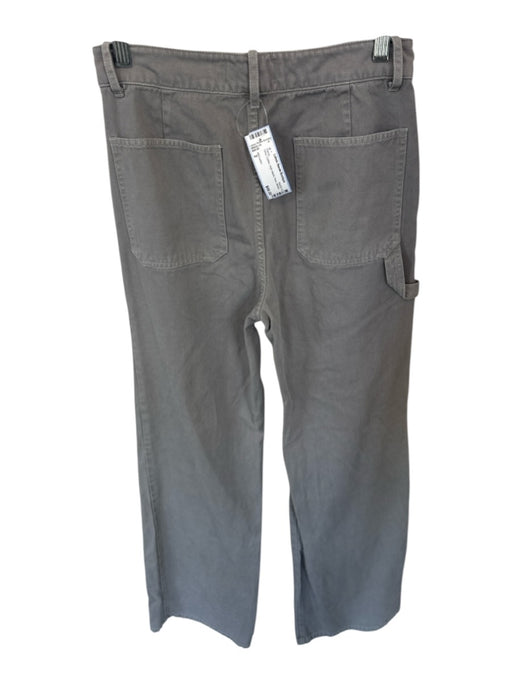 Nili Lotan Size 2 Gray Cotton High Waist Flare Pants Gray / 2