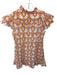 CK Bradley Size S Orange & Pink Cotton Short Sleeve Kaleidoscope Ruffles Dress Orange & Pink / S