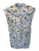Maeve Size XS Blue & Green Cotton Cap Sleeve Botanical Button Down Dress Blue & Green / XS