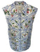 Maeve Size XS Blue & Green Cotton Cap Sleeve Botanical Button Down Dress Blue & Green / XS