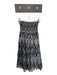 Elizabeth James the Label Size XS Cream & Black Cotton Smocked Waist Band Skirt Cream & Black / XS