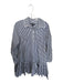 J. Crew Size S White & Navy Cotton Long Sleeve Striped Drop Waist Collar Dress White & Navy / S