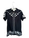 Cleobella Size S Black & White Cotton Short Sleeve Embroidered Button Down Dress Black & White / S