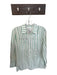 The Shirt Size S White & Green Cotton Long Sleeve Lines Button Down Collar Top White & Green / S