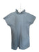 Never a Wallflower Size XS Slate Blue Cotton Cap Sleeve Ruffle Collar Dress Slate Blue / XS