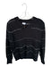 Ecru Size S Black & Tan Cotton Long Sleeve Embroidered V Neck Knit Sweater Black & Tan / S