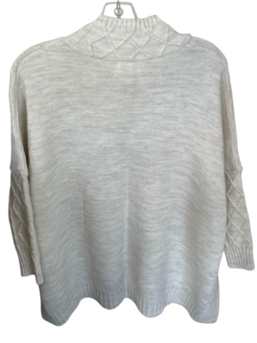 Mer Sea Size One Size Light Gray Acrylic Mock Neck Cable Knit Sweater Light Gray / One Size
