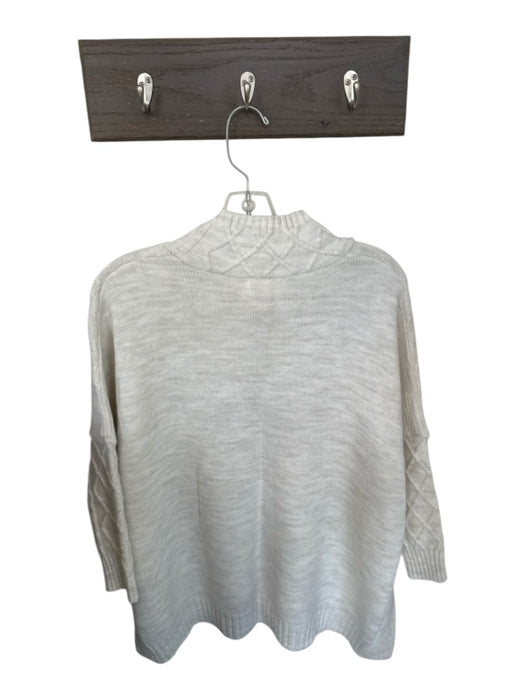 Mer Sea Size One Size Light Gray Acrylic Mock Neck Cable Knit Sweater Light Gray / One Size