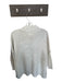 Mer Sea Size One Size Light Gray Acrylic Mock Neck Cable Knit Sweater Light Gray / One Size