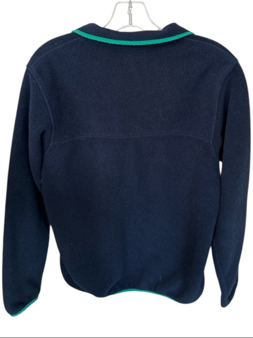 Patagonia Size S Navy & Green Polyester Fleece Snap buttons Athletic Jacket Navy & Green / S