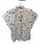 Crosby Size XS White & Multi Cotton Cap Sleeve Botanical Button Down Top White & Multi / XS