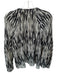 Elizabeth James the Label Size XS Black & White Cotton Long Balloon Sleeve Top Black & White / XS