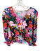 Crosby Size XS Multi Polyester Long Balloon Sleeve Flowers V Neck Top Multi / XS