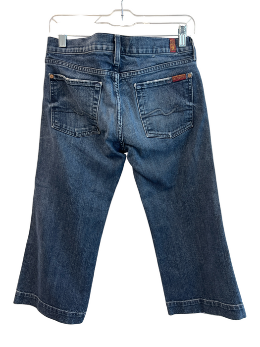7 For All Mankind Size 28 Med Dark Wash Cotton Blend 5 Pocket Zip Fly Jeans Med Dark Wash / 28