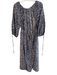 Stockholm Atelier Size 6 Purple Lyocell blend All Over Print Open Back Dress Purple / 6
