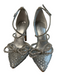 Gianni Bini Shoe Size 7 Silver PVC Rhinestone Applique Pointed Toe Shoes Silver / 7