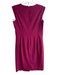Lafayette 148 Size 4 Pink Wool & Spandex Round Neck V Neck Cap Sleeve Dress Pink / 4