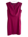 Lafayette 148 Size 4 Pink Wool & Spandex Round Neck V Neck Cap Sleeve Dress Pink / 4