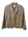 Akris Punto Size 10 Brown Cotton Blend Stretch Pinstripe Seam Detail Jacket Brown / 10