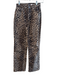 Mint Velvet Size 4 Brown Cotton Blend Denim Leopard Button Fly Barrel Leg Jeans Brown / 4