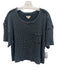 Pilcro Size XS Grey Cotton Waffle Knit Chest Pocket Top Grey / XS