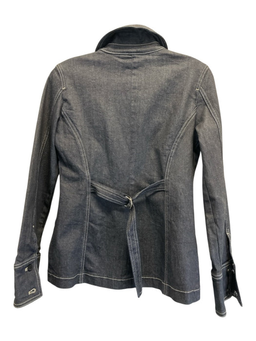 Zara Size M Dark Wash Cotton Button Front chest pockets Jacket Dark Wash / M