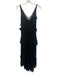 Zara Size XS Black Tiered Ruffle Sleeveless Dress Black / XS