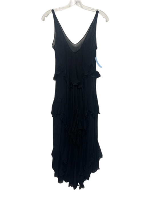 Zara Size XS Black Tiered Ruffle Sleeveless Dress Black / XS